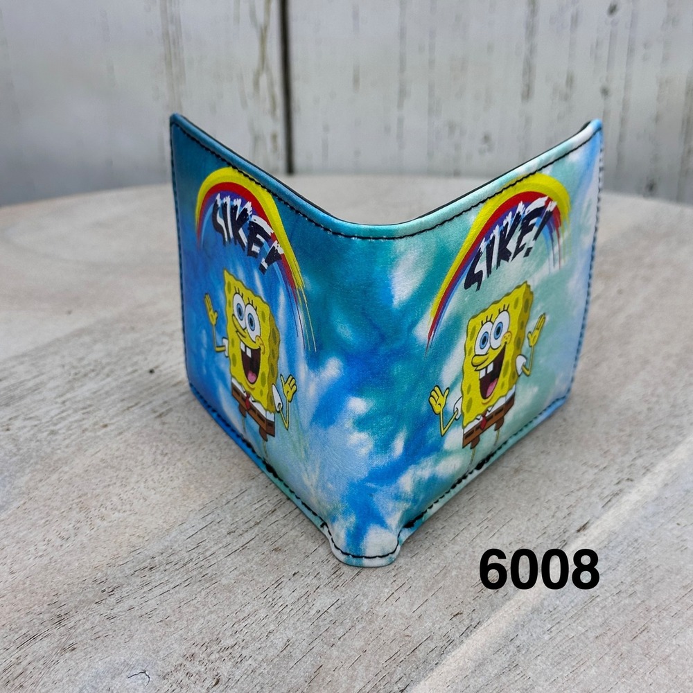 Buckle-Down Mens Spongebob Squarepants Sike Rainbow Bifold Wallet with Tin NEW